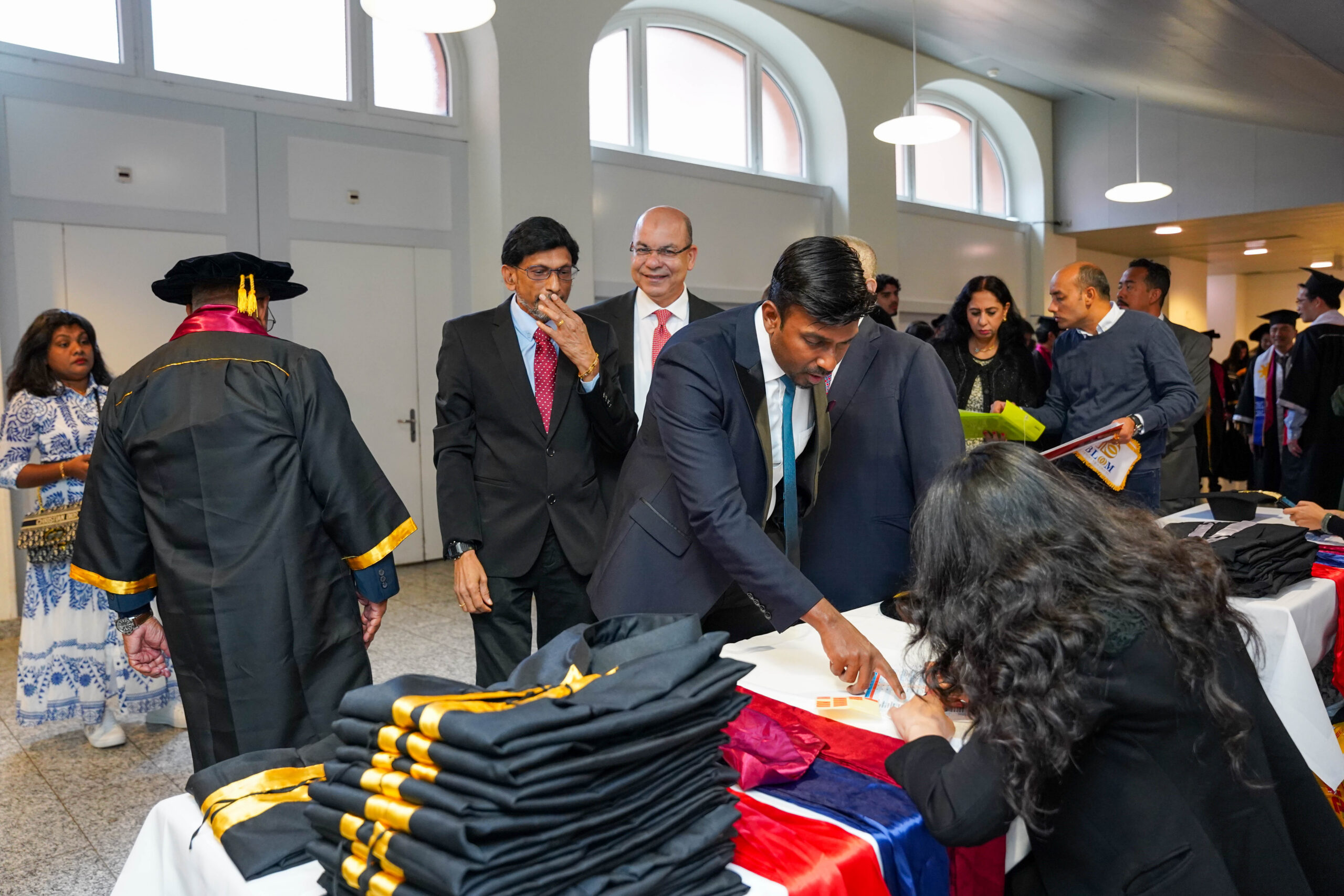 Graduation ceremony preparation