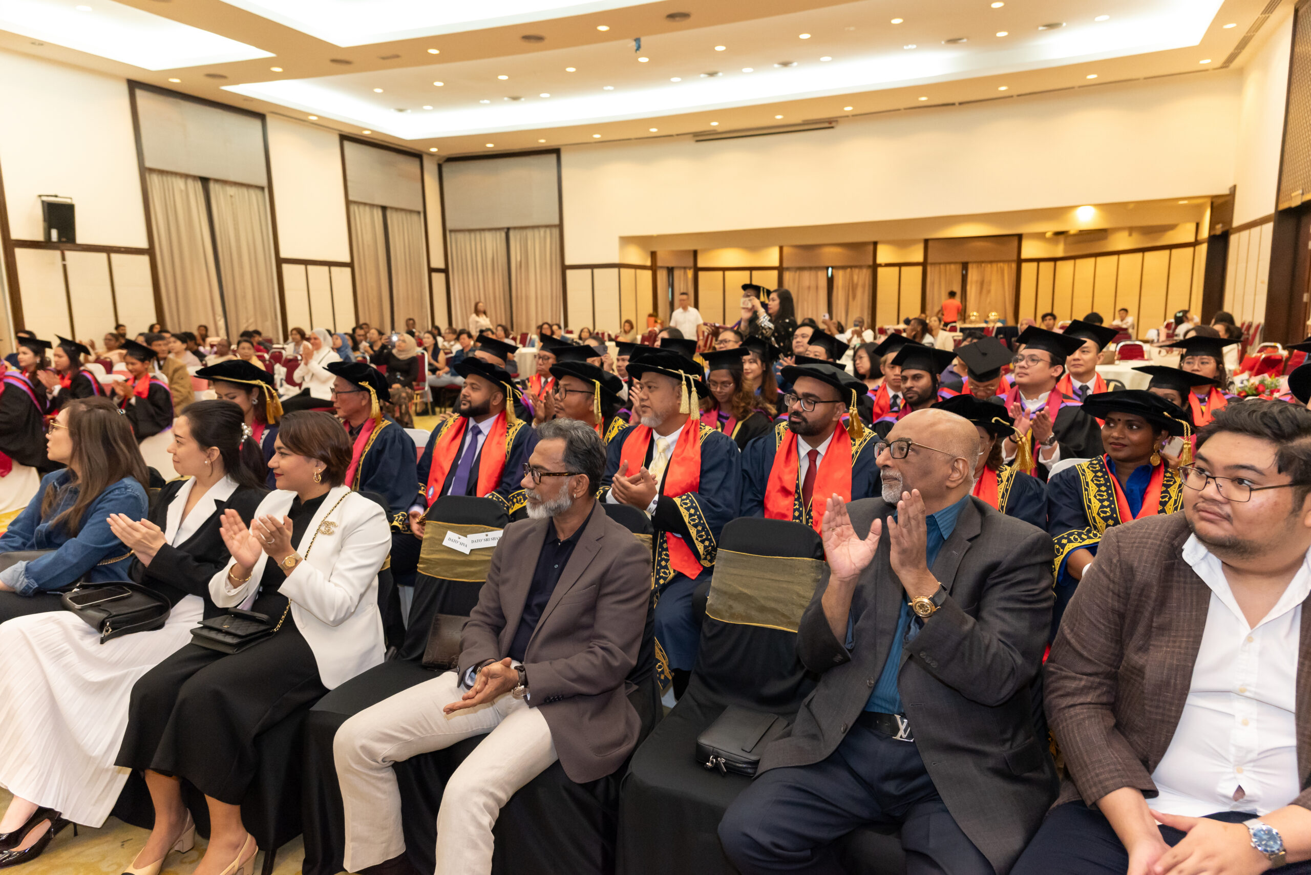 Graduates at a graduation ceremony