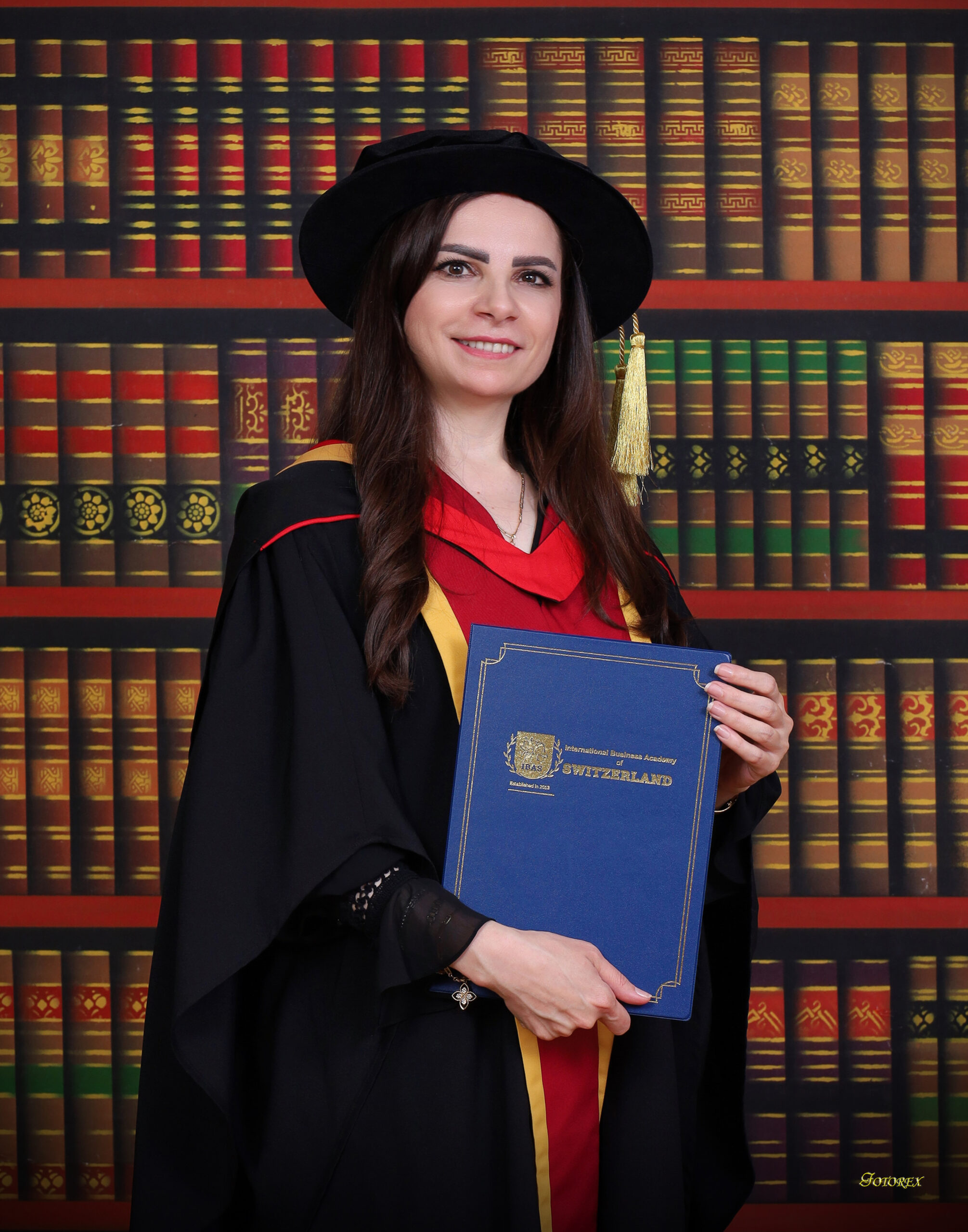 Faten Saleh at her graduation ceremony